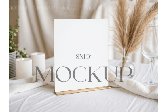 Boho Minimalist 8x10 Table Sign Mockup