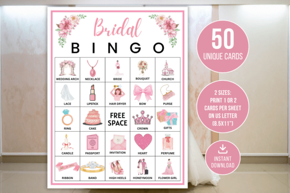 Bridal Bingo Game Printable: Effortless Shower Fun