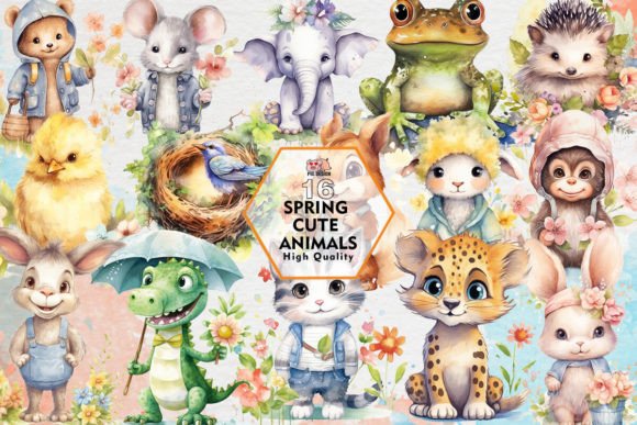 Bringing Whimsy to Your Spring Projects with Cute Animals Clipart