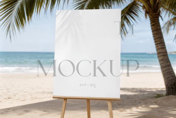 Capturing Coastal Charm: The Beach Coastal 18x24 Welcome Sign Mockup