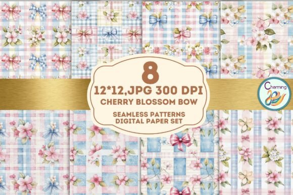 Cherry Blossom Bow: Spring Patterns for Design