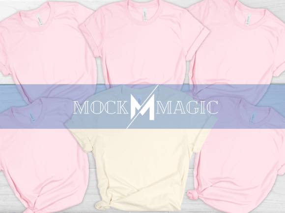 Elevate Group Tees with the Pink & Natural Bella Canvas 3001 Mockup