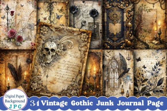 Unlocking Creativity with Vintage Gothic Junk Journal Pages